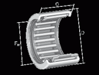 Игольчатые роликоподшипники с одним наружным штампованным кольцом SCE2414-P