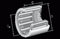 Игольчатые роликоподшипники с одним наружным штампованным кольцом, закрытым с одной стороны BCE1612