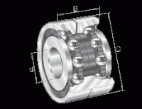 Упорно-радиальные шарикоподшипники ZKLN1747-2RS