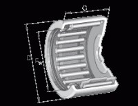 Игольчатые роликоподшипники с одним наружным штампованным кольцом, закрытым с одной стороны BCH06604-P