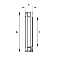 Упорные цилиндрические роликоподшипники RTL12, одностороннего действия, разъемные, цилиндрические ролики, размеры в дюймах