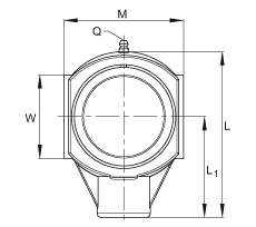 Подшипниковые узлы с корпусами-натяжителями PHE25-TV-FA125.5, пластмассовый корпус, подшипник с эксцентриковым закрепительным кольцом, с покрытием Corrotect®, P-уплотнения