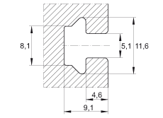 Модули линейного перемещения MKUVE15-KGT05, каретка с четырьмя рядами шариков