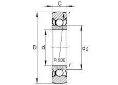 Направляющие ролики LR6001-2RSR, уплотнения с обеих сторон