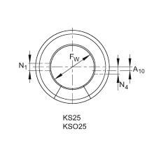 Шарикоподшипники для линейного перемещения KSO25, открытое исполнение, щелевые уплотнения с обеих сторон