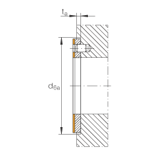 Упорные кольца EGW62-E40-B, упорные кольца, необслуживаемые, с основой из бронзы