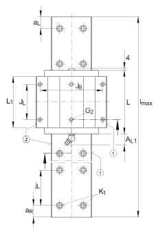 Линейные направляющие качения с циркуляцией шариков KUVE30-W, широкая каретка, четырехрядная; возможно коррозионностойкое исполнение