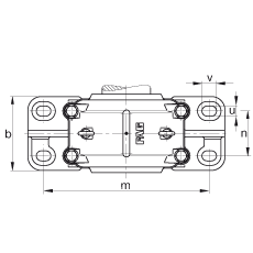 Стационарные корпуса SD538-N-FZ-AF-L + 22238K, разъемные, для двухрядных радиальных сферических роликоподшипников с коническим отверстием и закрепительной втулкой, с войлочными уплотнениями, под консистентную смазку