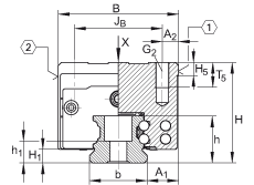 Каретки KWVE20-B-H, высокая, узкая каретка, четырехрядная; возможно коррозионностойкое исполнение