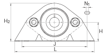 Стационарные подшипниковые узлы PBS15, штампованный стальной корпус, подшипник с эксцентриковым закрепительным кольцом, P-уплотнениями