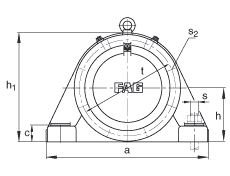 Стационарные корпуса BND3280-H-C-T-AF-S, неразъемные, для подшипников с коническим отверстием и закрепительной втулкой, для вала с заплечиками, с уплотнениями Taconite, под консистентную смазку