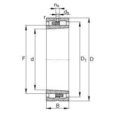 Цилиндрические роликоподшипники NNU4944-S-K-M-SP, Основные размеры по DIN 5412-4, плавающие подшипники, двухрядные, с коническим отверстием, конусность 1:12, разъемные, с сепаратором, уменьшенный радиальный зазор, суженные поля допусков