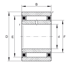 Игольчатые роликоподшипники NAO50X68X20-IS1, без бортов