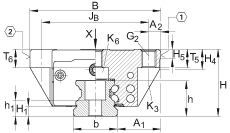 Каретки KWVE20-B-L, удлиненная каретка, с четырьмя рядами шариков, без сепаратора