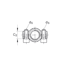 Гидравлические шарнирные головки GIHNRK20-LO, с зажимом хвостовика винтами, обслуживаемые, по DIN ISO 12240-4, правая резьба
