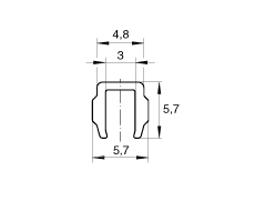 Защита пазов NAD5x5,7, Заглушки для пазов