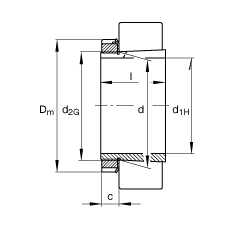 Закрепительные втулки H205, Основные размеры по DIN 5415, конусность 1:12