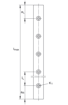 Направляющие рельсы TKDM09, для двухрядной миниатюрной шариковой линейной направляющей, коррозионностойкая