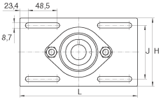 Подшипниковые узлы с корпусами-натяжителями MSTU25, Штампованный стальной корпус, подшипник с эксцентриковым закрепительным кольцом, P-уплотнения, без возможности повторного смазывания
