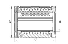 Шарикоподшипники для линейного перемещения KXO16, самоустанавливающийся шарикоподшипник для линейного перемещения, открытое исполнение, щелевое уплотнение с обеих сторон, размеры в дюймах