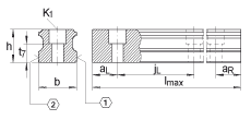 Направляющие рельсы TKSD20-ADB, для шестирядной шариковой линейной направляющей с пазом для вклеиваемой стальной защитной ленты