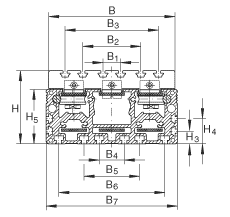Модули линейного перемещения MLFI200-3ZR, каретка с внутренним приводом, с тремя зубчатыми ремнями