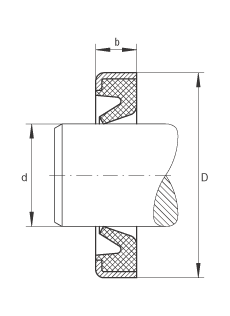 Манжетные уплотнения GR12X19X3, нитрид-бутадиен-каучуковый эластомер (NBR), с одной уплотняющей кромкой, стальное армирование снаружи