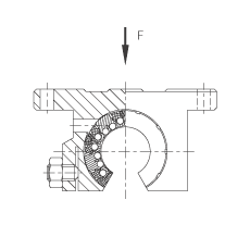 Узлы с шарикоподшипником для линейного перемещения KTXO24-PP, открытые корпусные узлы с самоустанавливающимся шарикоподшипником для линейного перемещения, с уплотнениями