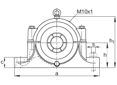 Стационарные корпуса S3034-H-N-FZ-AB-L + 230SM150-MA, разъемные, для разъемных двухрядных радиальных сферических роликоподшипников, с войлочными уплотнениями, под консистентную смазку