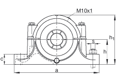 Стационарные корпуса S3032-H-N-FZ-AB-L + 230SM140-MA, разъемные, для разъемных двухрядных радиальных сферических роликоподшипников, с войлочными уплотнениями, под консистентную смазку