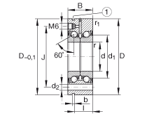 Упорно-радиальные шарикоподшипники ZKLF40100-2RS-PE, с расширенными полями допусков, двустороннего действия, с фланцем, контактные уплотнения с двух сторон