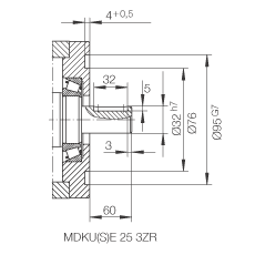 Тандемные модули MDKUE25-3ZR, каретка с двумя рядами шариков