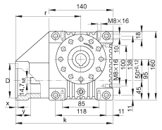  едукторы GETR-50-SCHN-110/130-KL-i, Приводной вал с зажимным соединением, межосевое расстояние a0 = 50 мм