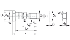 Цапфы LFE40x107-A1, эксцентрические цапфы для направляющих роликов LFR