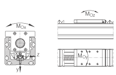 Модули линейного перемещения MKUE-25-KGT40, Каретки с двумя рядами шариков