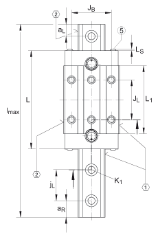 Линейные направляющие качения с циркуляцией роликов RUE55-E-H, высокая, узкая каретка с циркуляцией тел качения, под масляную или консистентную смазку; возможно коррозионностойкое исполнение
