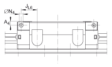 Каретки RWU55-E-HL, высокая, узкая, удлиненная каретка с циркуляцией тел качения для роликовой направляющей, под масляную или консистентную смазку