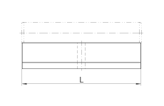 Направляющие рельсы TSWWZ20, сплошной профиль, для крепления сверху, с одним направляющим валиком, размеры в дюймах; коррозионностойкое исполнение – по запросу