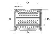 Шарикоподшипники для линейного перемещения KX12-PP, самоустанавливающийся шарикоподшипник для линейного перемещения, с контактным уплотнением, размеры в дюймах