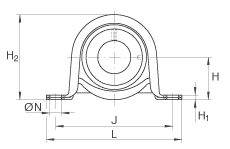 Стационарные подшипниковые узлы RPB30, штампованный стальной корпус, подшипник с эксцентриковым закрепительным кольцом и резиновым демпфирующим кольцом, P-уплотнениями