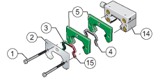 Система KIT KIT.RWU35-E-550, для загрязнения от среднего до сильного (2 фронтальных скребка, с одной и с двумя уплотняющими кромками + 1 дозирующее устройство с минимальной подачей смазки + 1 передний стальной щиток)