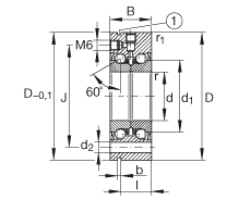 Упорно-радиальные шарикоподшипники ZKLF50140-2Z, двустороннего действия, с фланцем, щелевые уплотнения с двух сторон