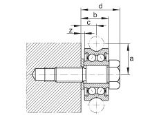 Цапфы LFZ20x67-A1, центрические цапфы для направляющих роликов LFR