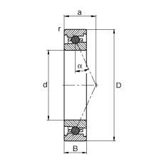 Шпиндельные подшипники HC7020-E-T-P4S, для регулируемых опор, для установки парами или комплектами, угол контакта  = 25°, с керамическими шариками, суженные поля допусков